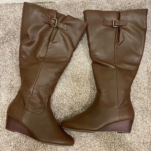 Torrid knee high wedge boots